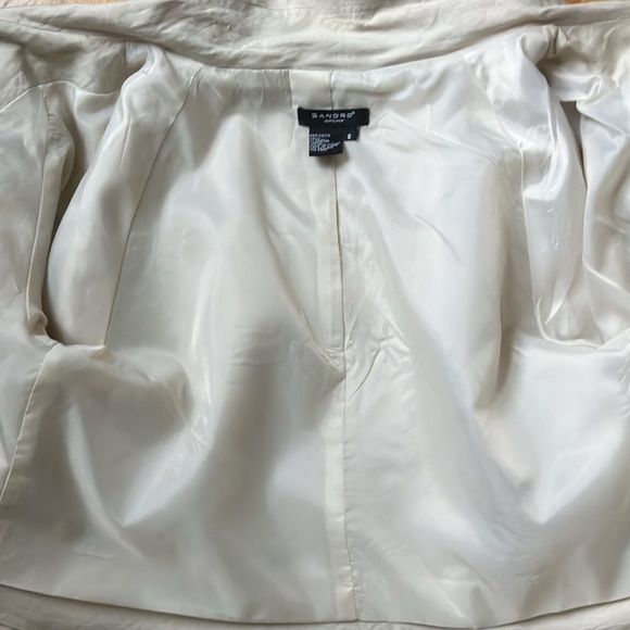 Sandro Linen Blend Short Jacket with 3/4 Sleeves - Picture 9 of 13